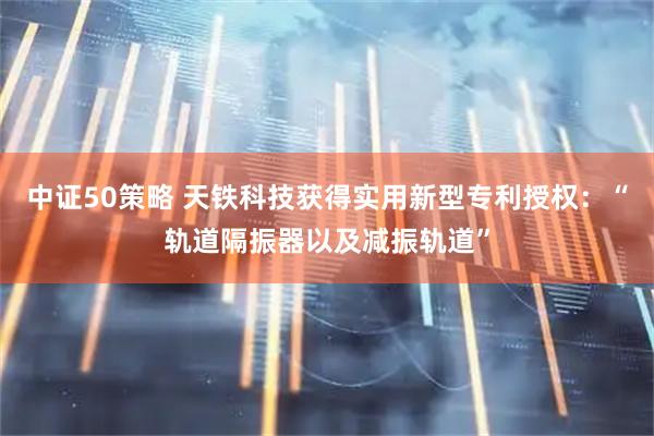中证50策略 天铁科技获得实用新型专利授权：“轨道隔振器以及减振轨道”